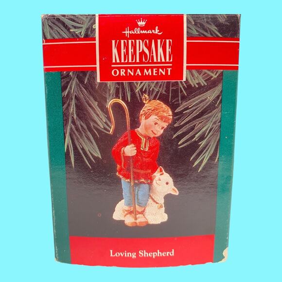 Vtg 1992 Loving Shepherd Hand Crafted and Brass Hallmark Christmas Ornament - Picture 4 of 5